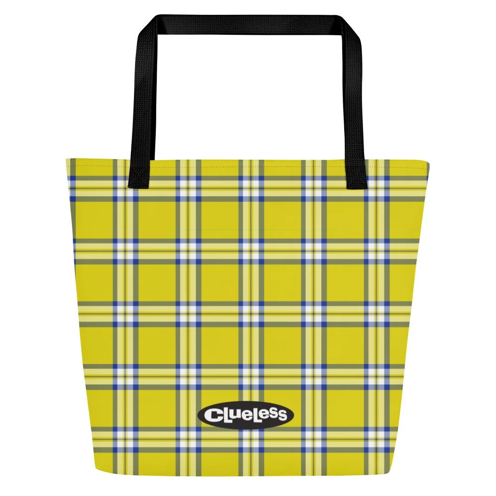 Clueless Yellow Plaid Tote Bag - Image 2