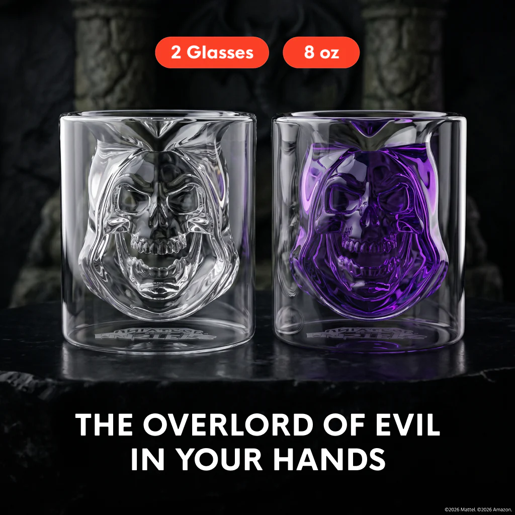 Masters of the Universe Skeletor Drinking Glasses Set of 2 - Image 4