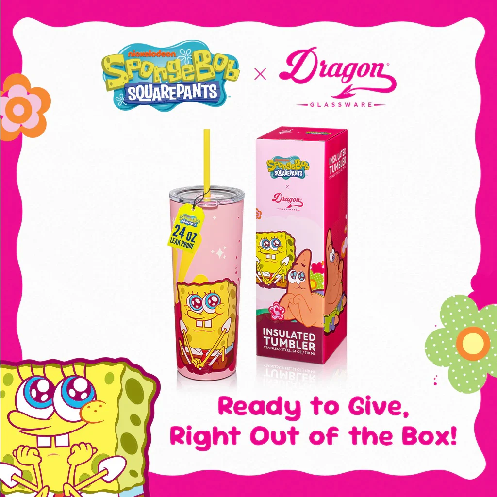 SpongeBob SquarePants Pink Movie Artwork Tumbler - Image 3
