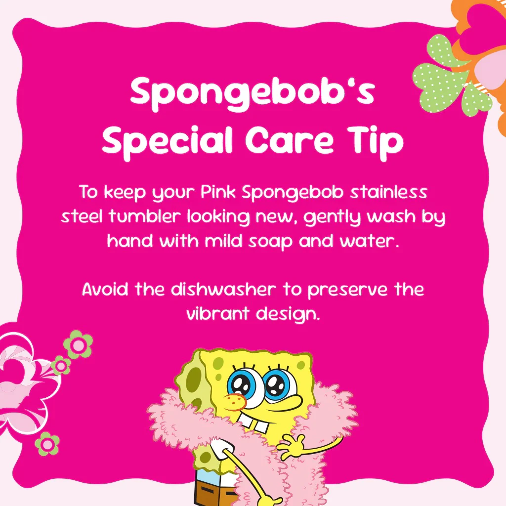SpongeBob SquarePants Pink Movie Artwork Tumbler - Image 7