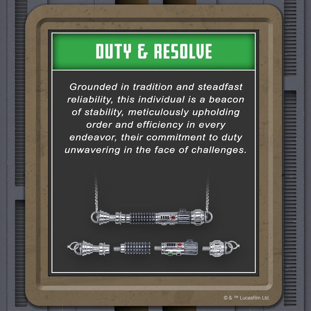 Star Wars x RockLove Duty and Resolve Lightsaber Necklace - Image 2