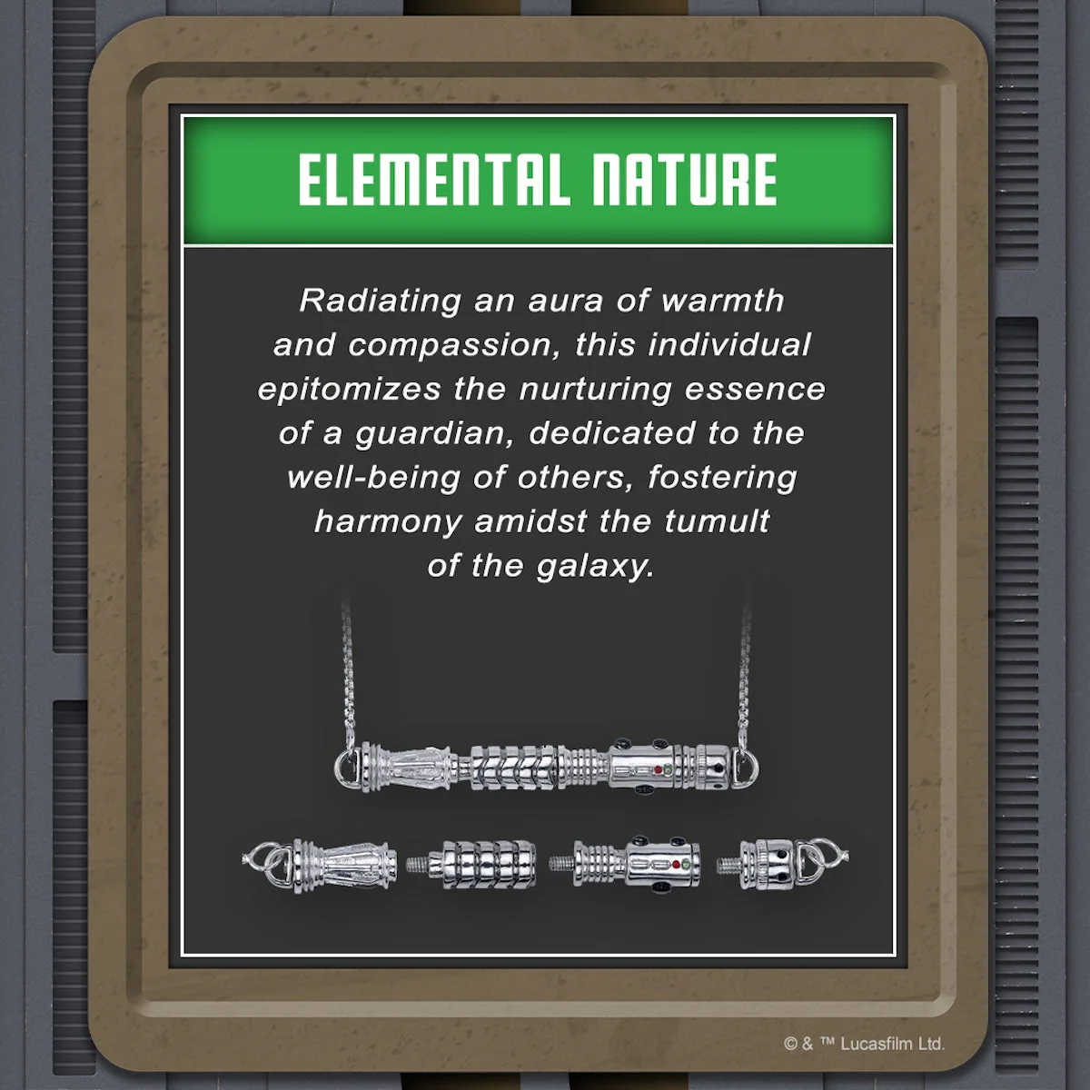 Star Wars x RockLove Elemental Nature Lightsaber Workshop Necklace - Image 2